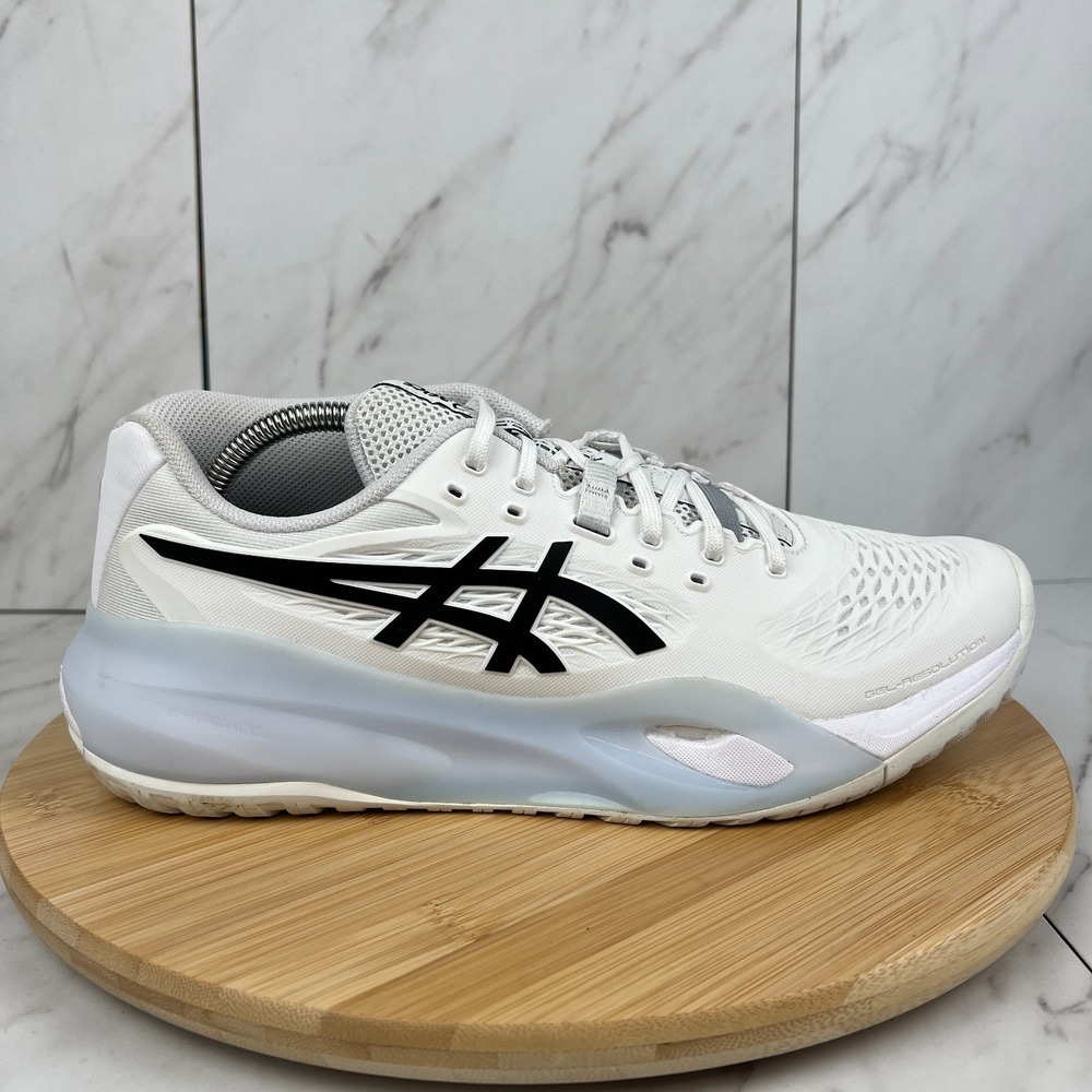 Asics Gel-Resolution X Mens Size 10 White Black Tennis Pickleball Shoes 1041A481
